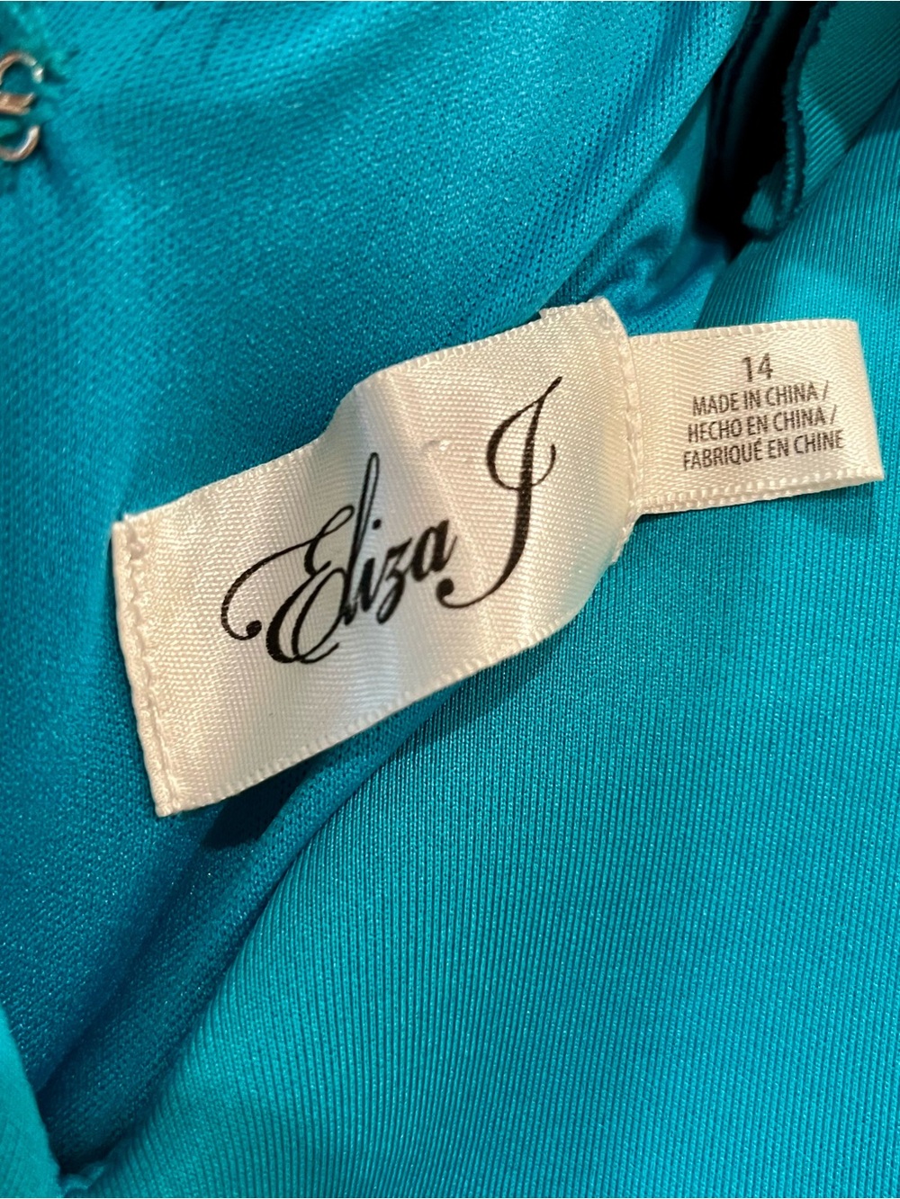 Eliza J Teal Ruffled-Shoulder Midi Sheath Dress - Picture 4 of 5